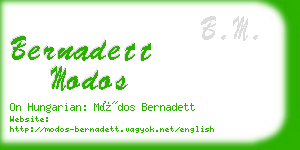 bernadett modos business card